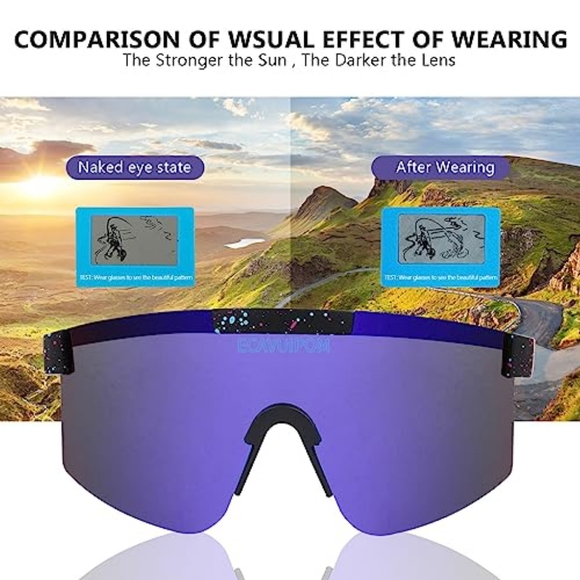 100 Pairs Polarized Shield-Style Sunglasses, Bulk Lot New In Box - Picture 6 of 8